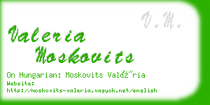 valeria moskovits business card